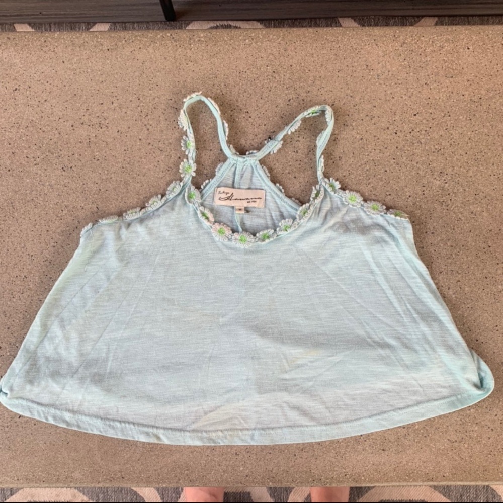 Blue Flower Tank Top